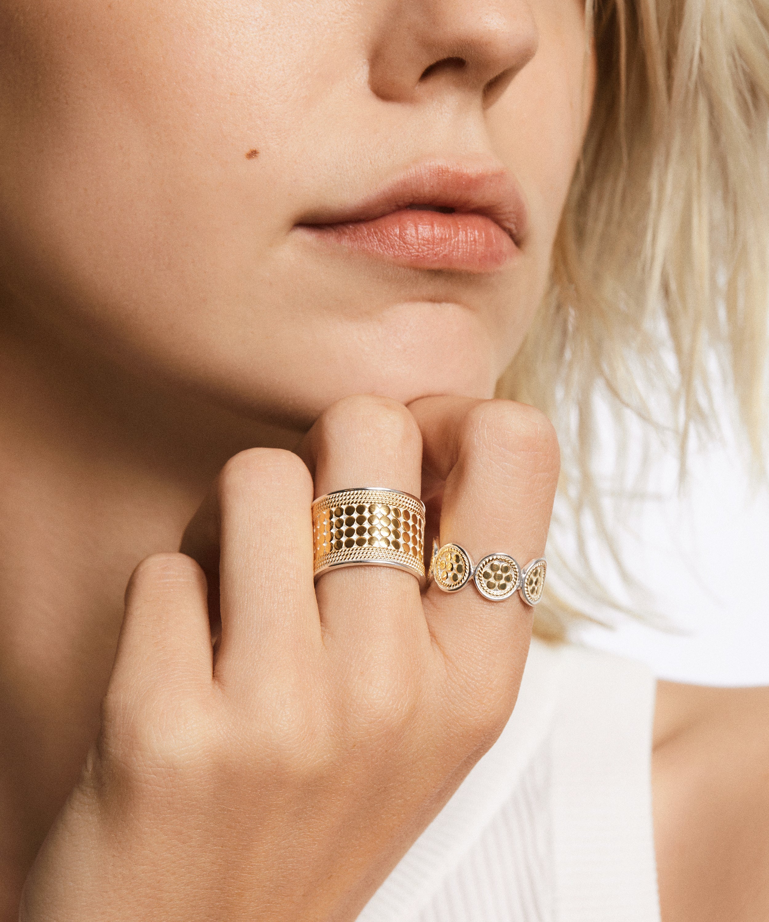Anna Beck Classic Multi-Disc Ring - Gold