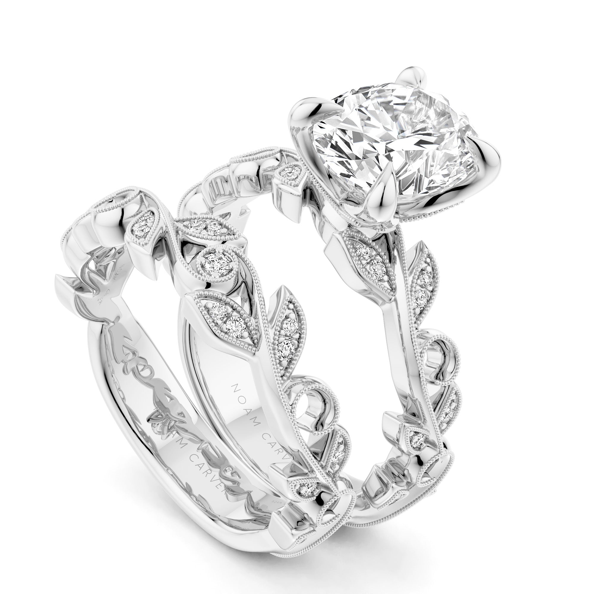 Noam Carver Floral Diamond Engagement Ring