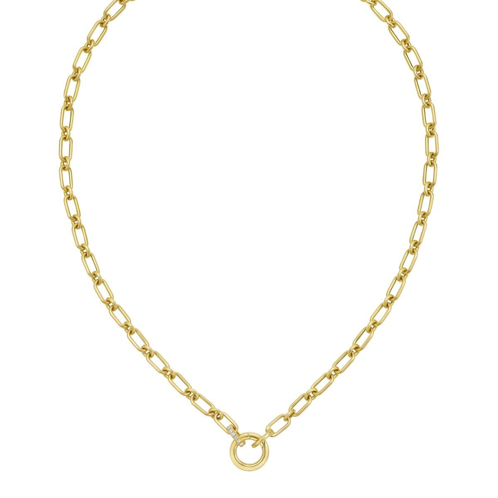 Yellow Gold Open Link Necklace