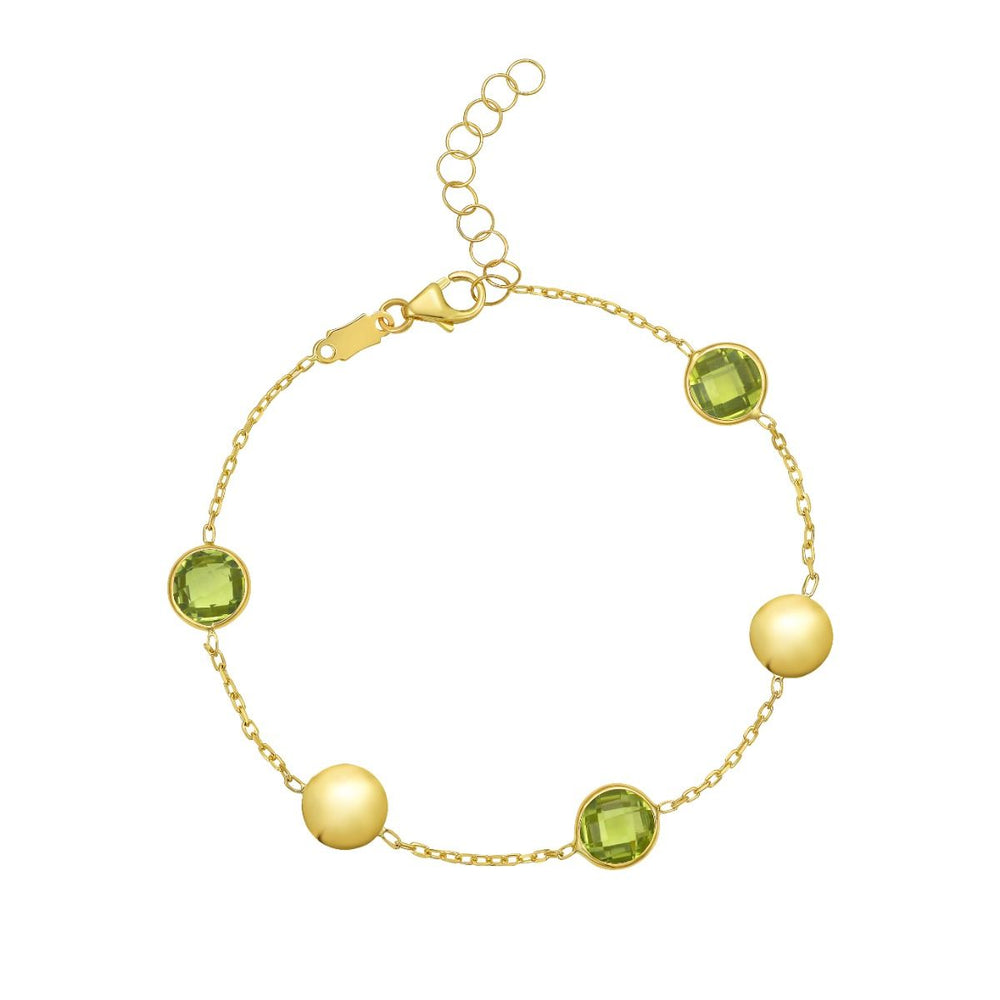 Peridot Pebble Bracelet