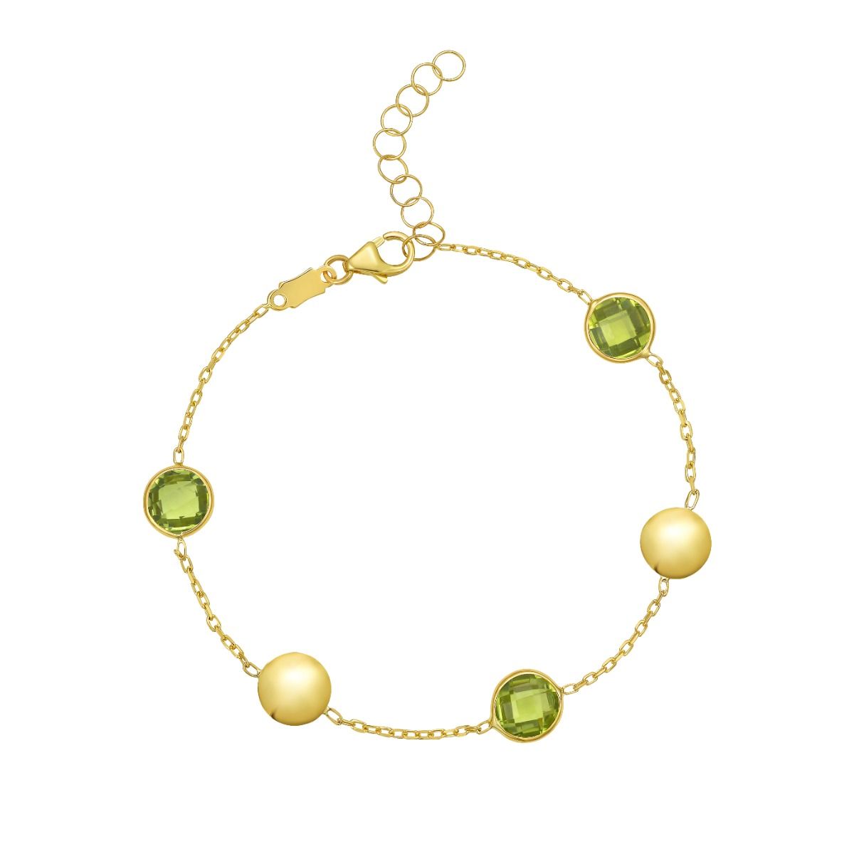 Peridot Pebble Bracelet