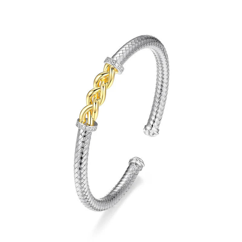 Sterling Silver Mesh Cuff Bracelet