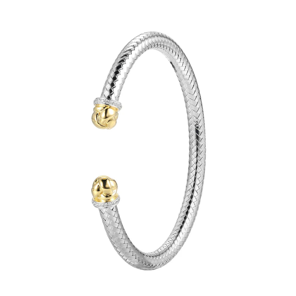Sterling Silver Mesh Cuff Bracelet