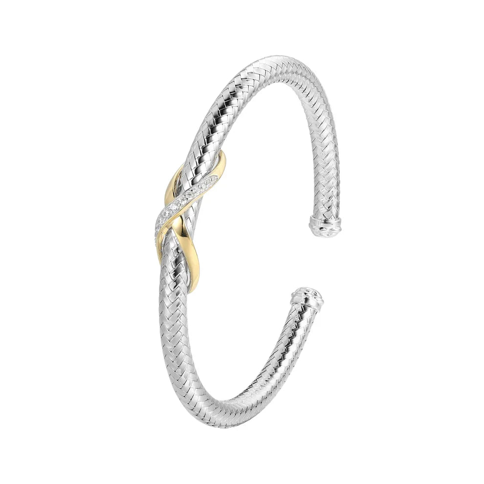 Sterling Silver Mesh Cuff Bracelet
