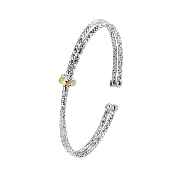 Charles Garnier Flourish CZ Cuff Bracelet