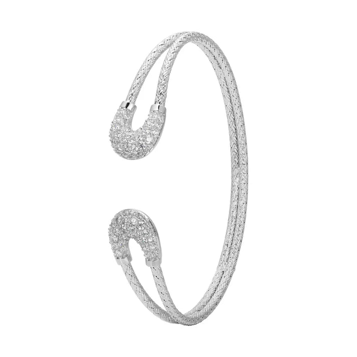 Charles Garnier Silver Serena Cuff Bracelet
