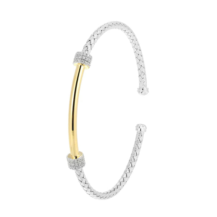 Charles Garnier Two Tone Aurora Cuff Bracelet