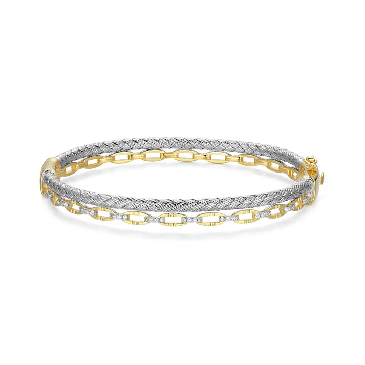 Charles Garnier Two Tone Layered Bangle