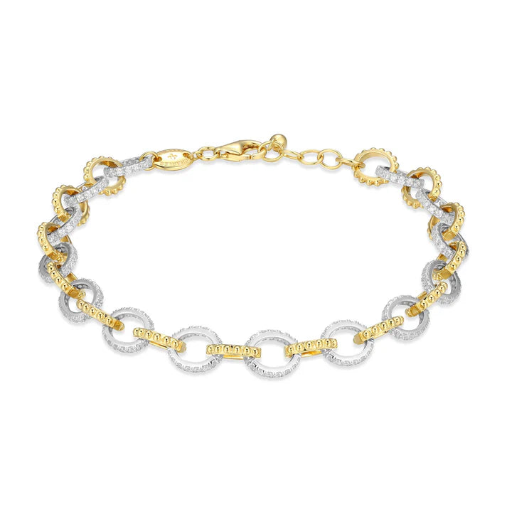 Charles Garnier Two Tone CZ Bracelet