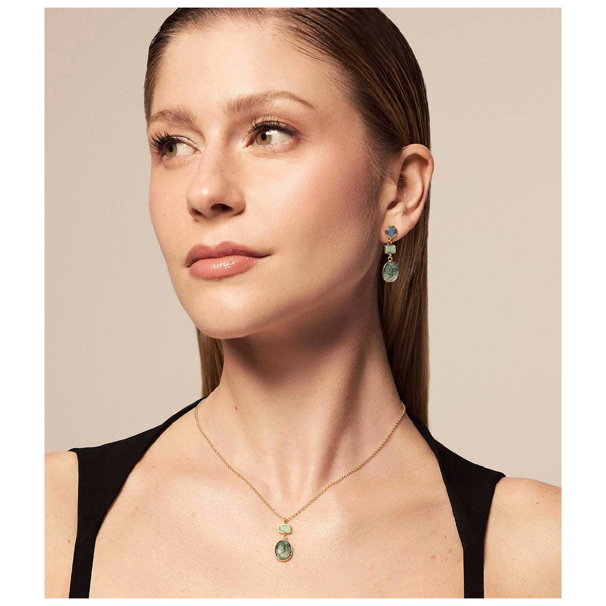 Jorge Revilla Moss Agate Earrings