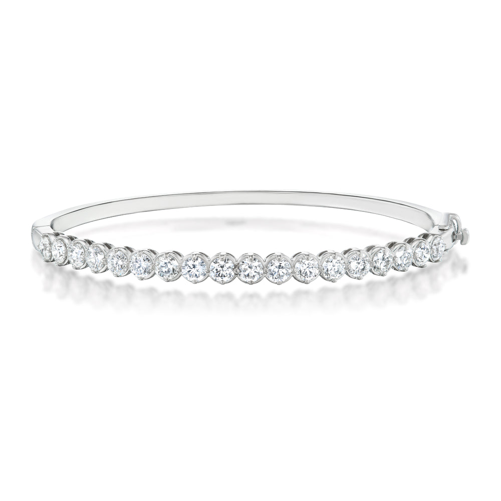 Barmakian Prong Set Diamond Bangle