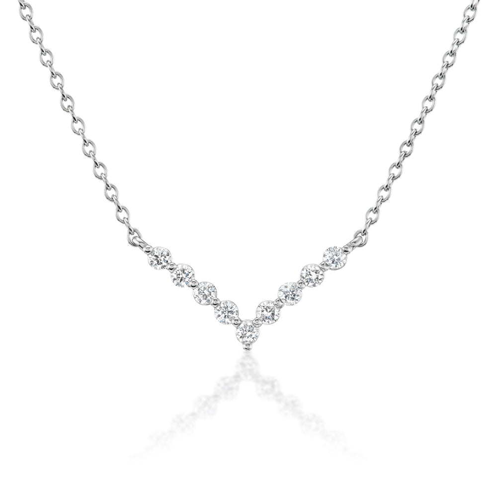 V-Shape Diamond Necklace