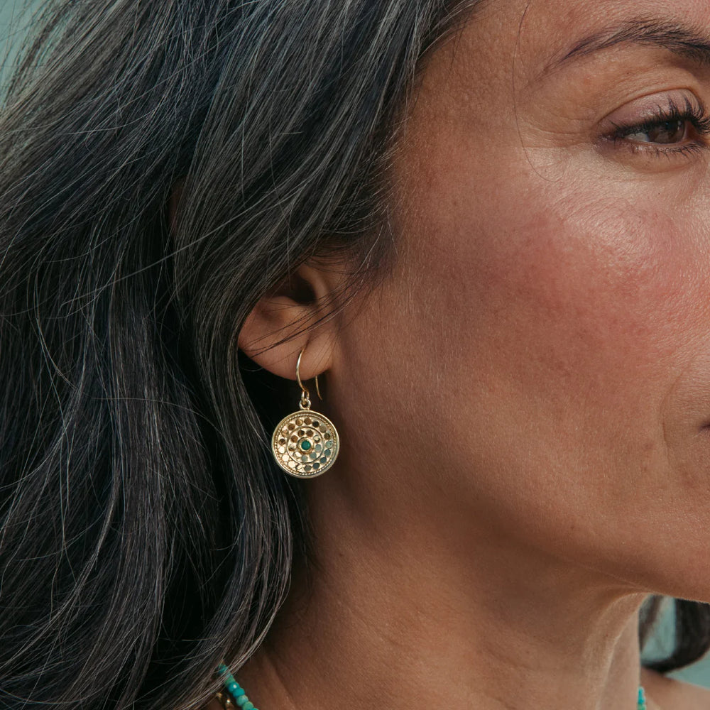 Anna Beck Rosetta Dish Earrings - Two Tone