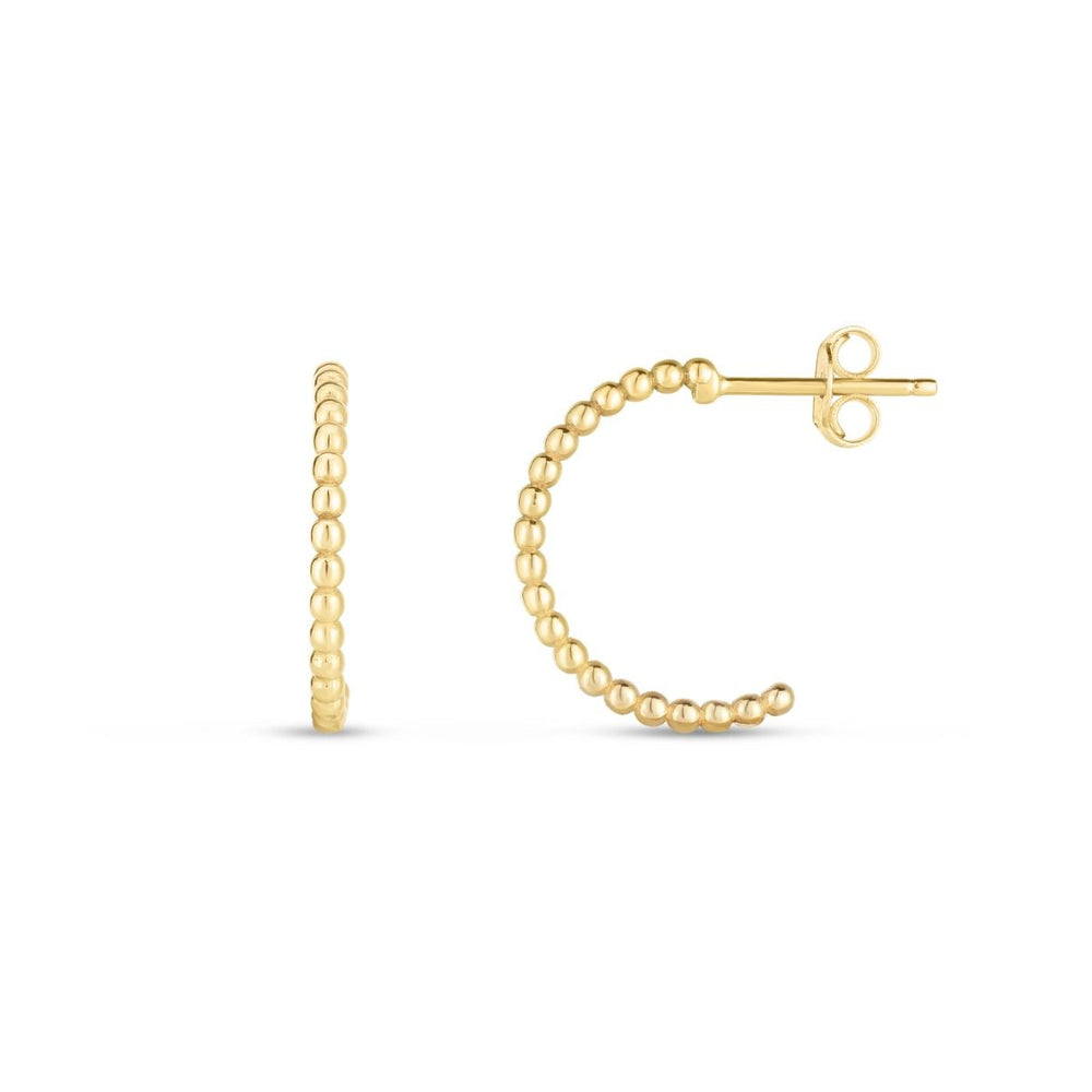 Phillip Gavriel Single Row Popcorn Hoop Earrings