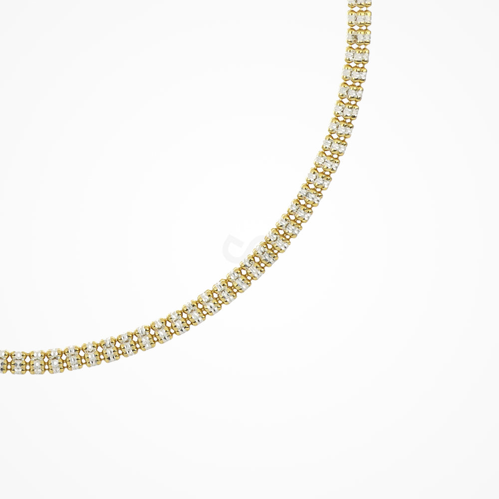Infinity Round Silver & Gold Plated Necklace