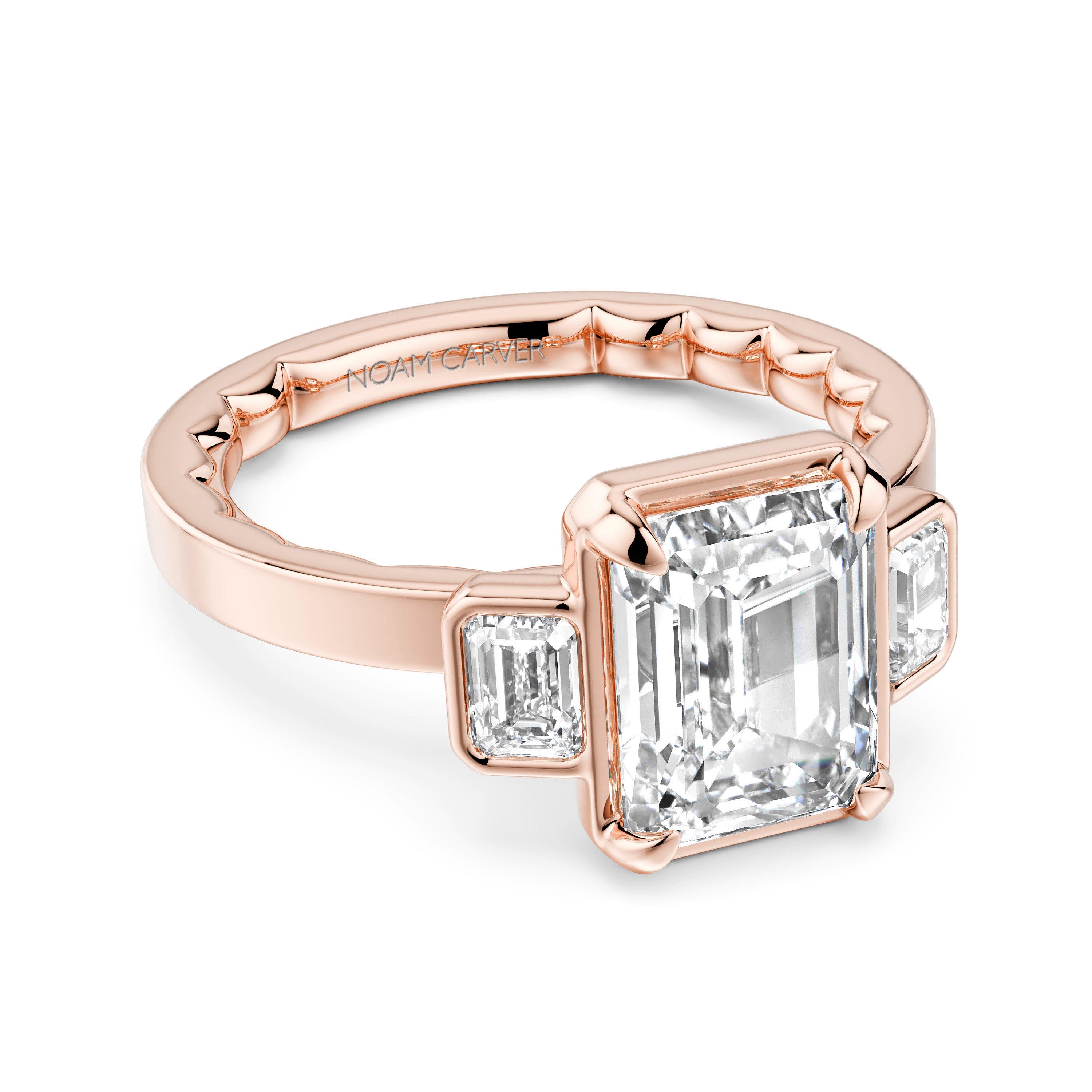 Noam Carver Three Stone Diamond Engagement Ring