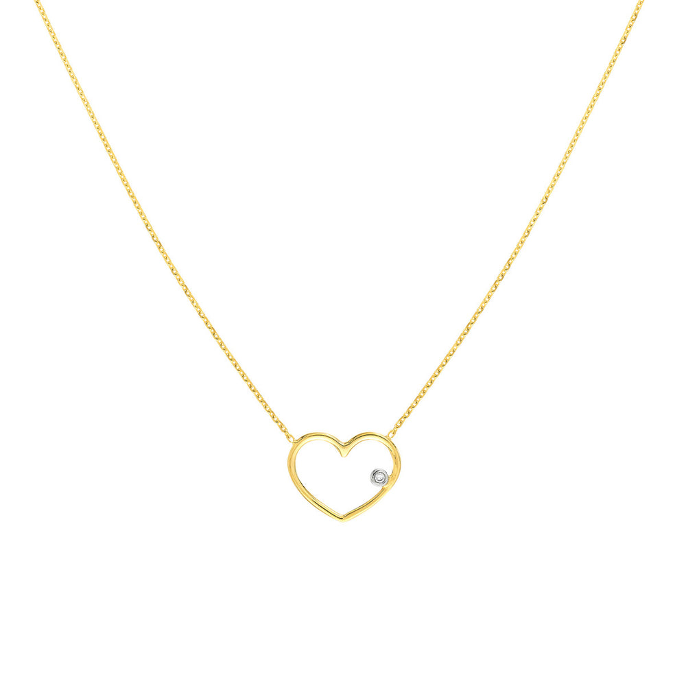 Open Heart Diamond Pendant