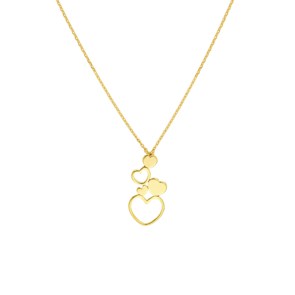 Stacked Hearts Pendant
