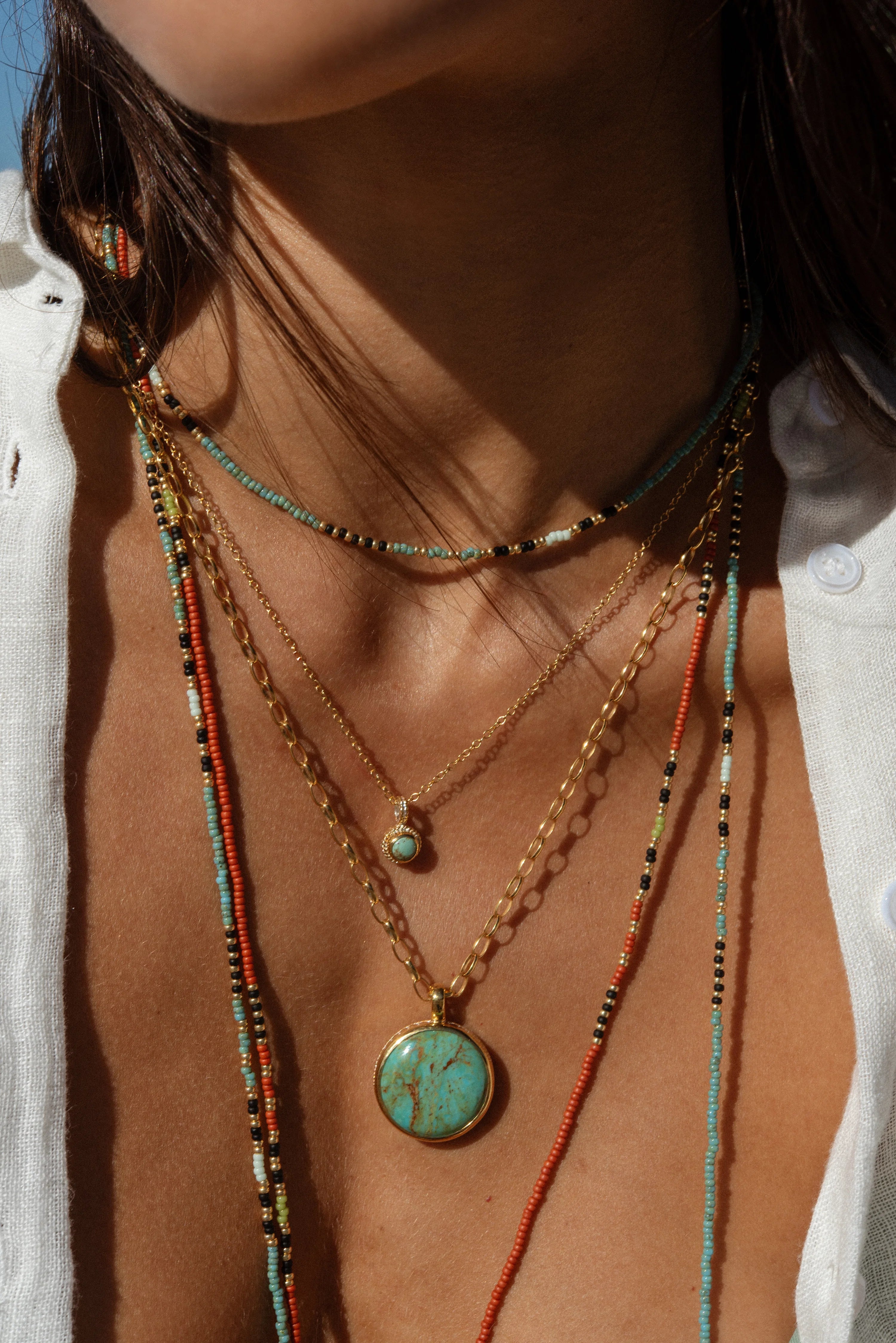Anna Beck Mutsa Beaded Necklace - 42”