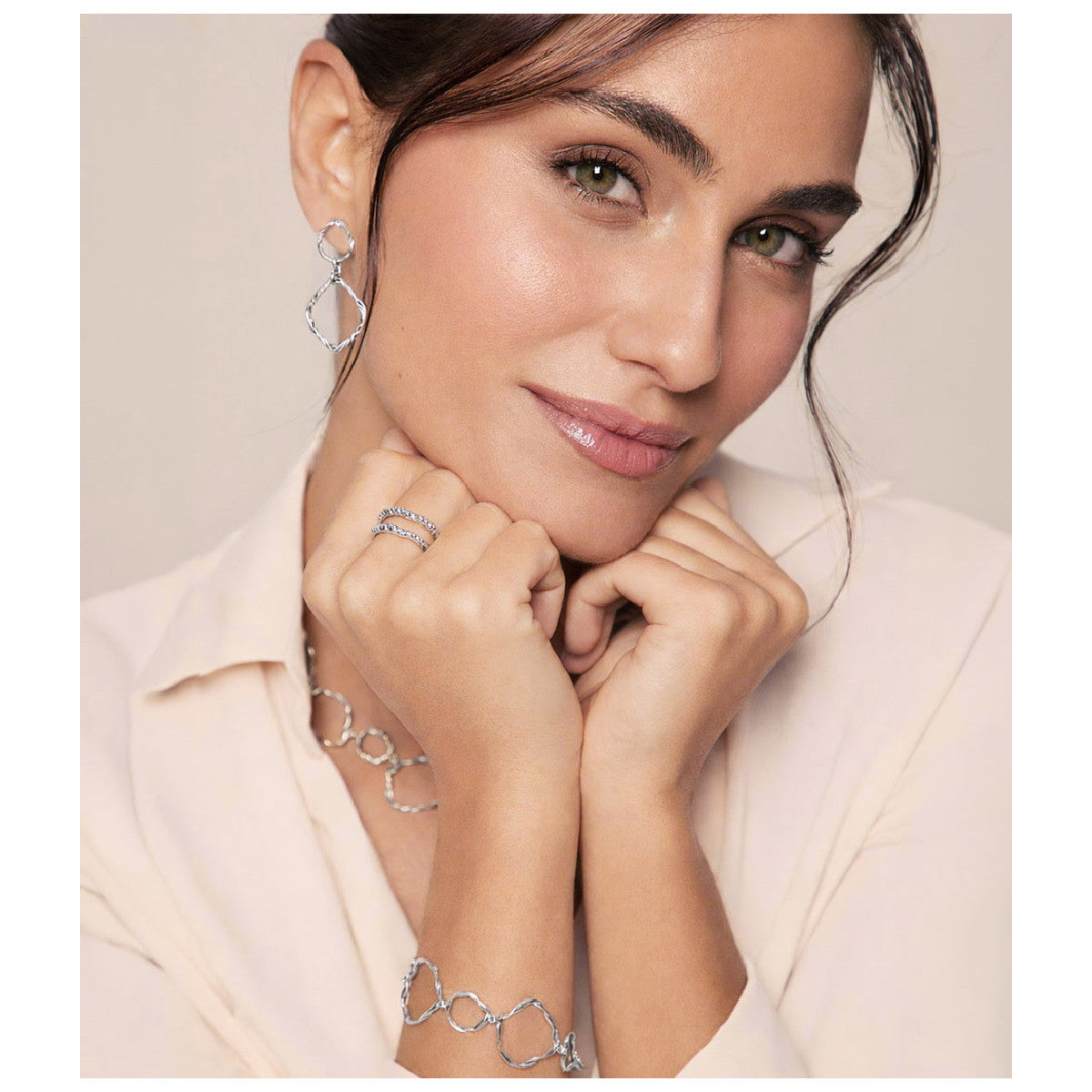 Jorge Revilla Rolling Irregular Two-Link Earrings