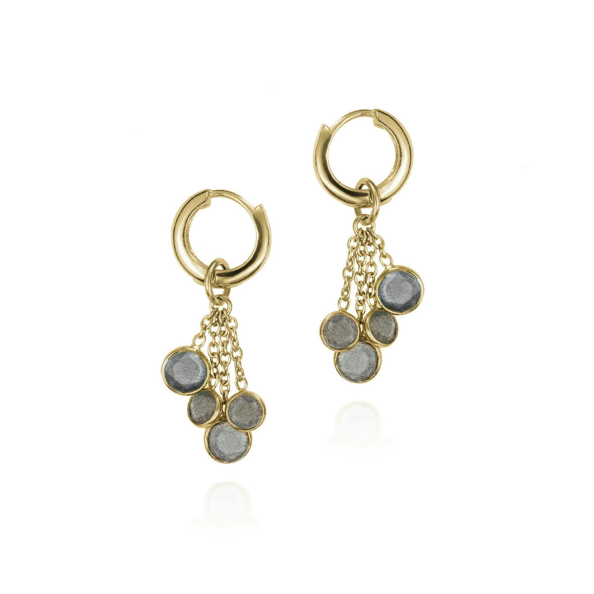 Jorge Revilla Bella Labradorite Drop Hoop Earrings