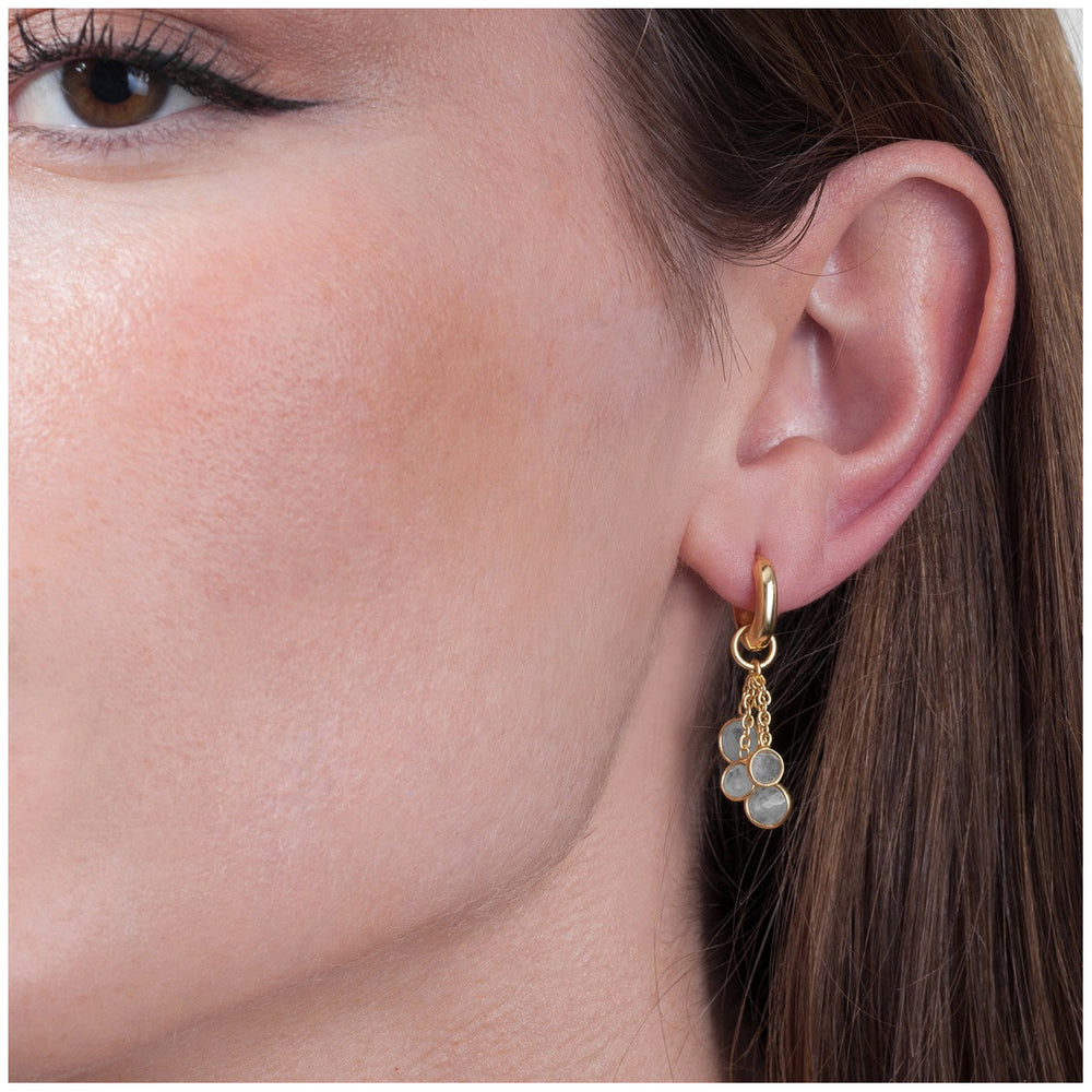 Jorge Revilla Bella Labradorite Drop Hoop Earrings