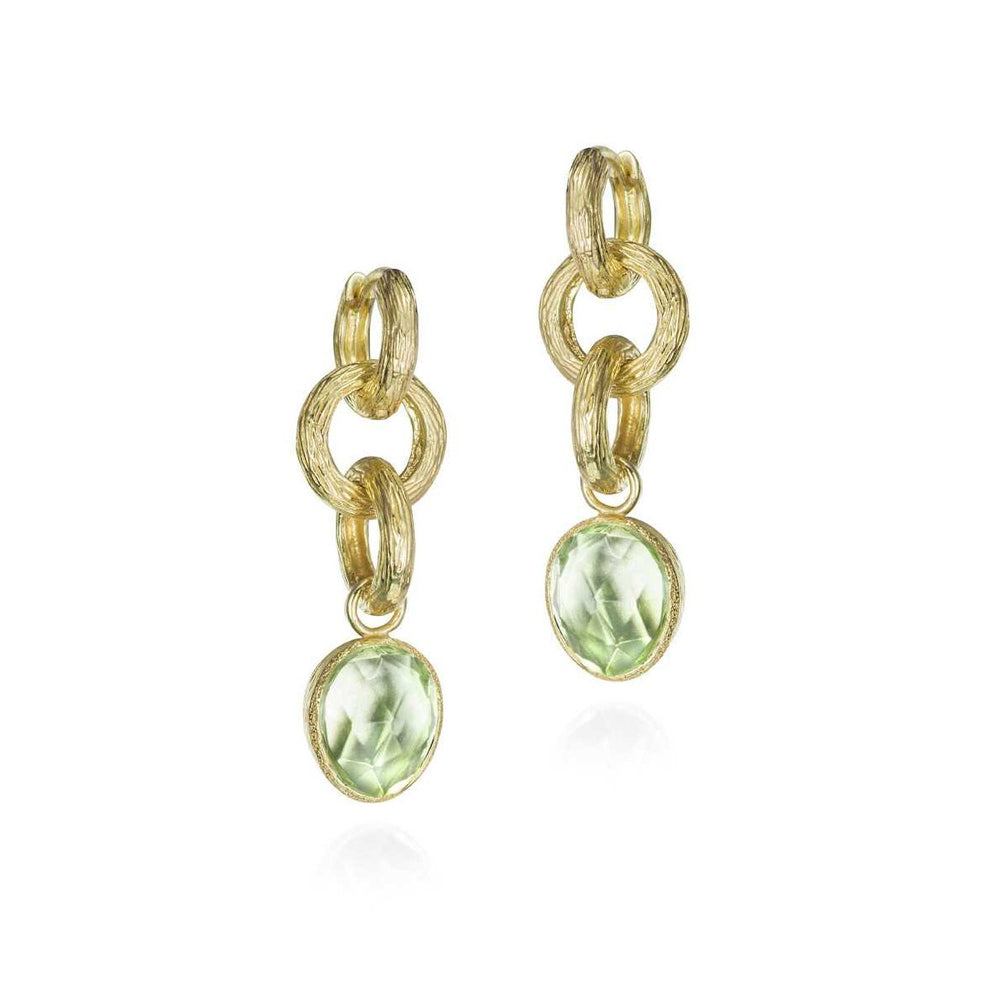 Jorge Revilla Long Green Amethyst Earrings