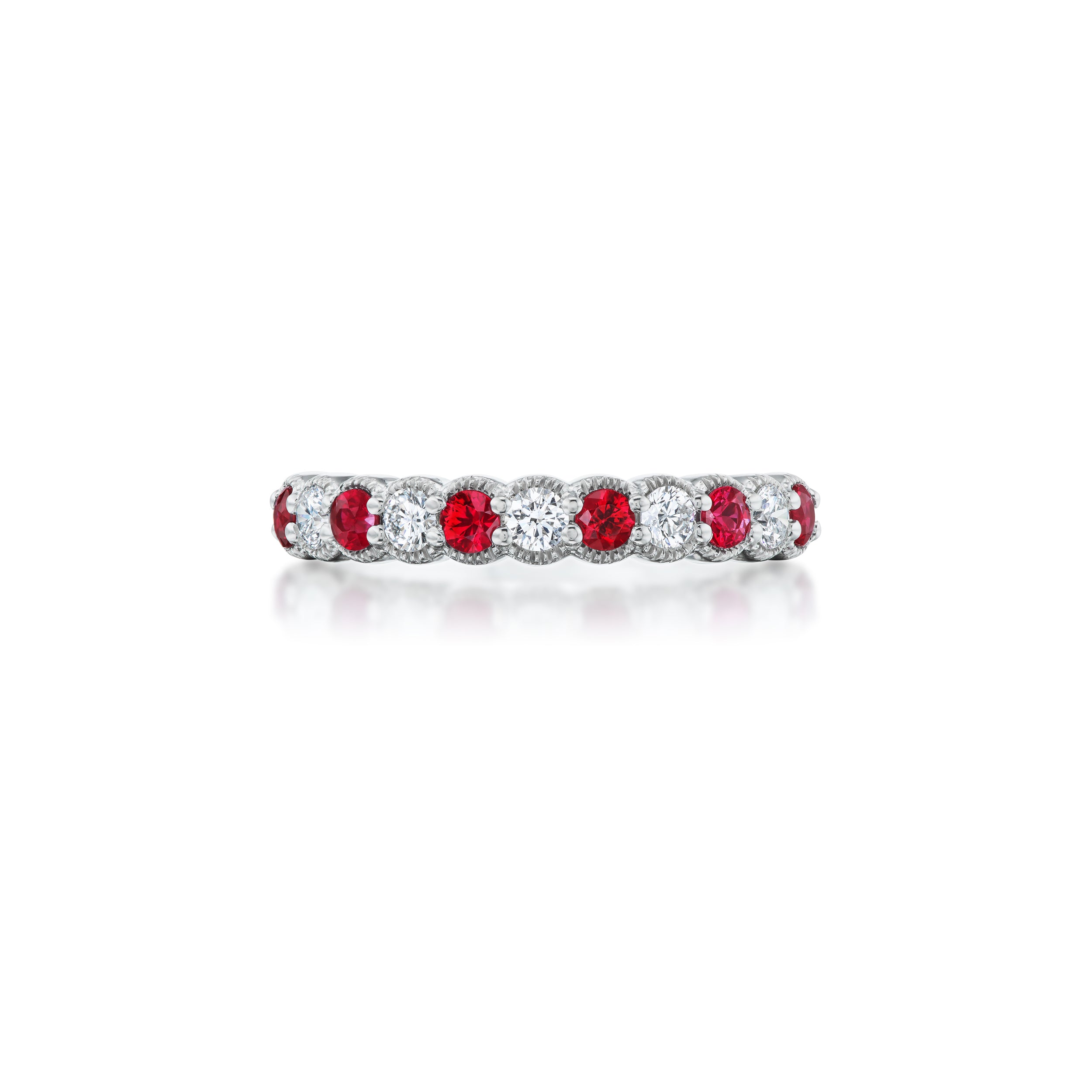 Ruby　inomata リング② Platinum Lab-Grown Ruby Infinity Ring - PlatinumOnly