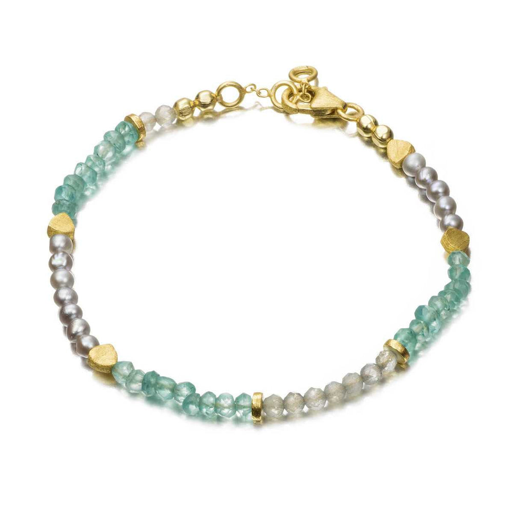 Jorge Revilla Pearl Apatite and Labradorite Bracelet