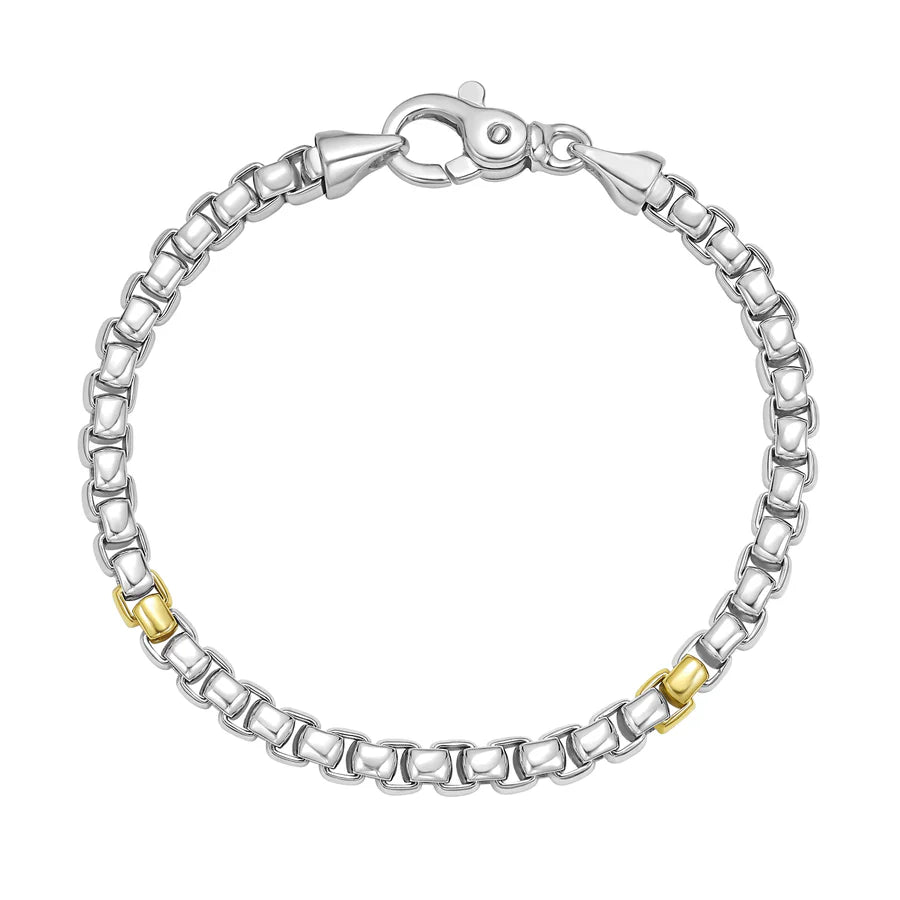 Phillip Gavriel Silver & 18K Men's Box Link Bracelet