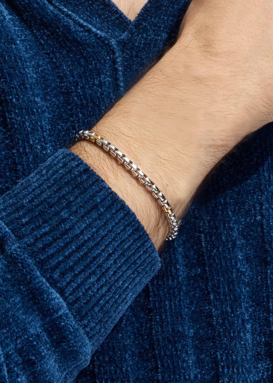 Phillip Gavriel Silver & 18K Men's Box Link Bracelet