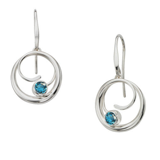 E.L. Designs Bindu Blue Topaz Dangle Earrings