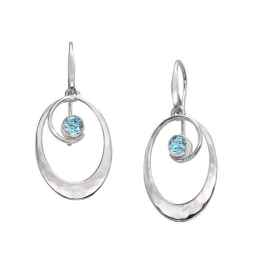 E.L. Designs Sophia Blue Topaz Dangle Earrings
