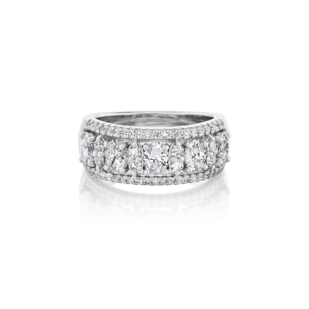 Wide Diamond Fashion Band