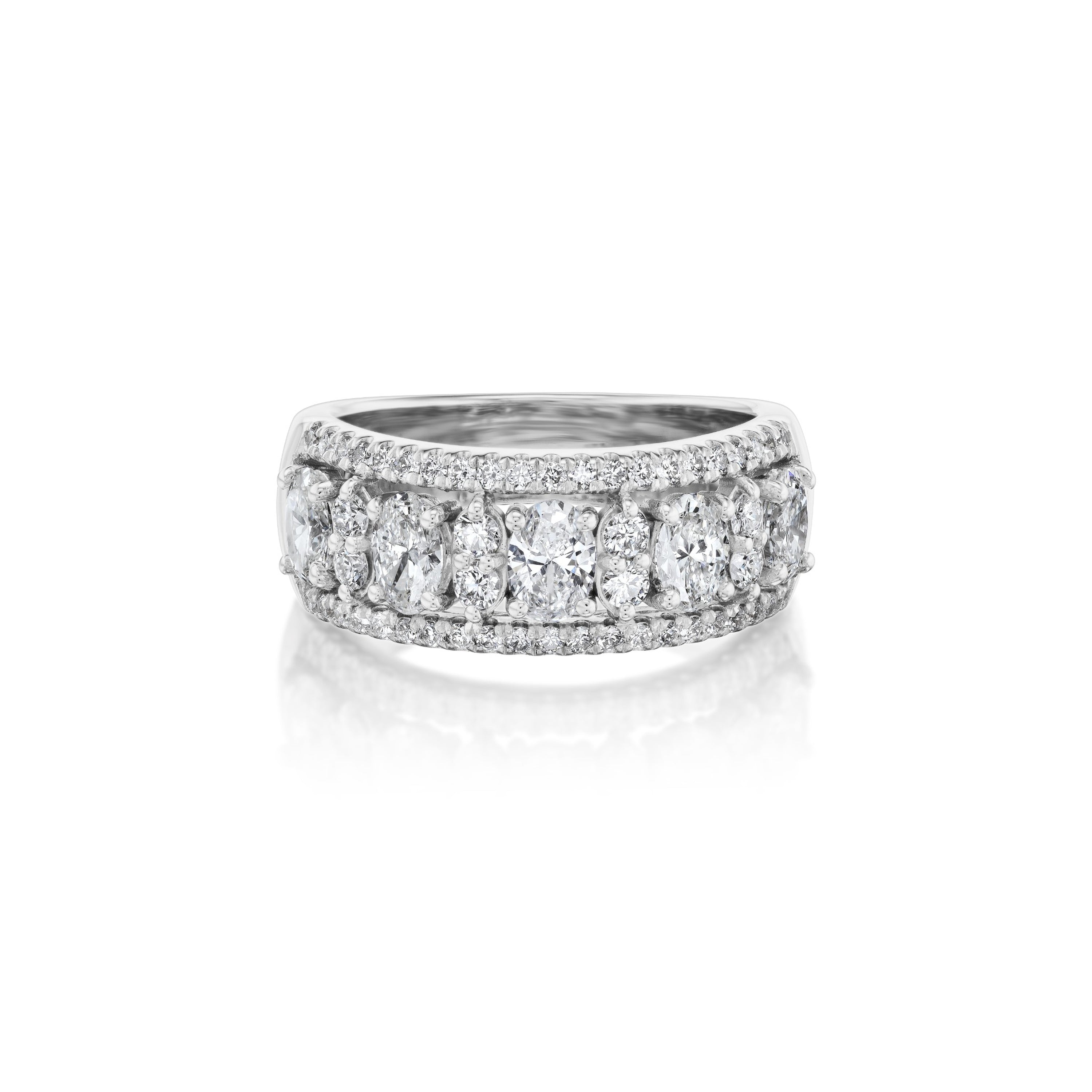 Wide Diamond Fashion Band