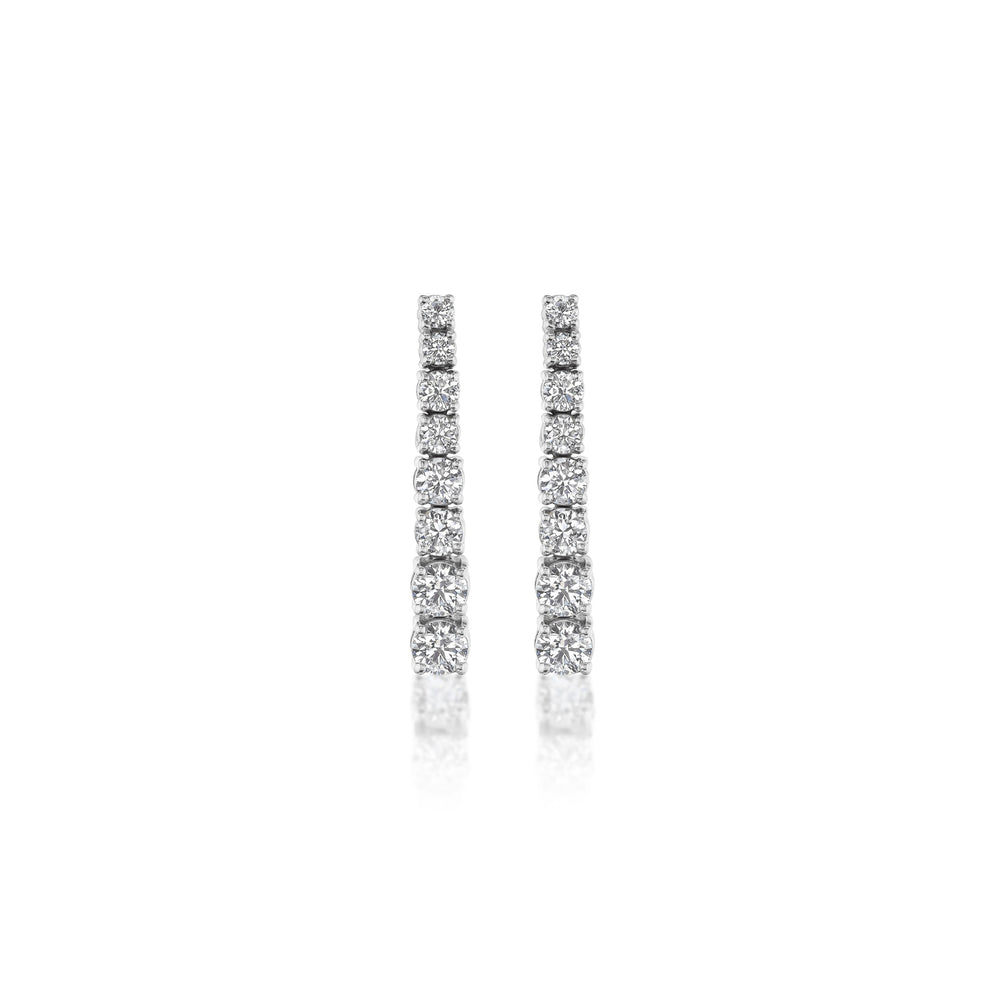 Graduated Diamond Drop Earrings