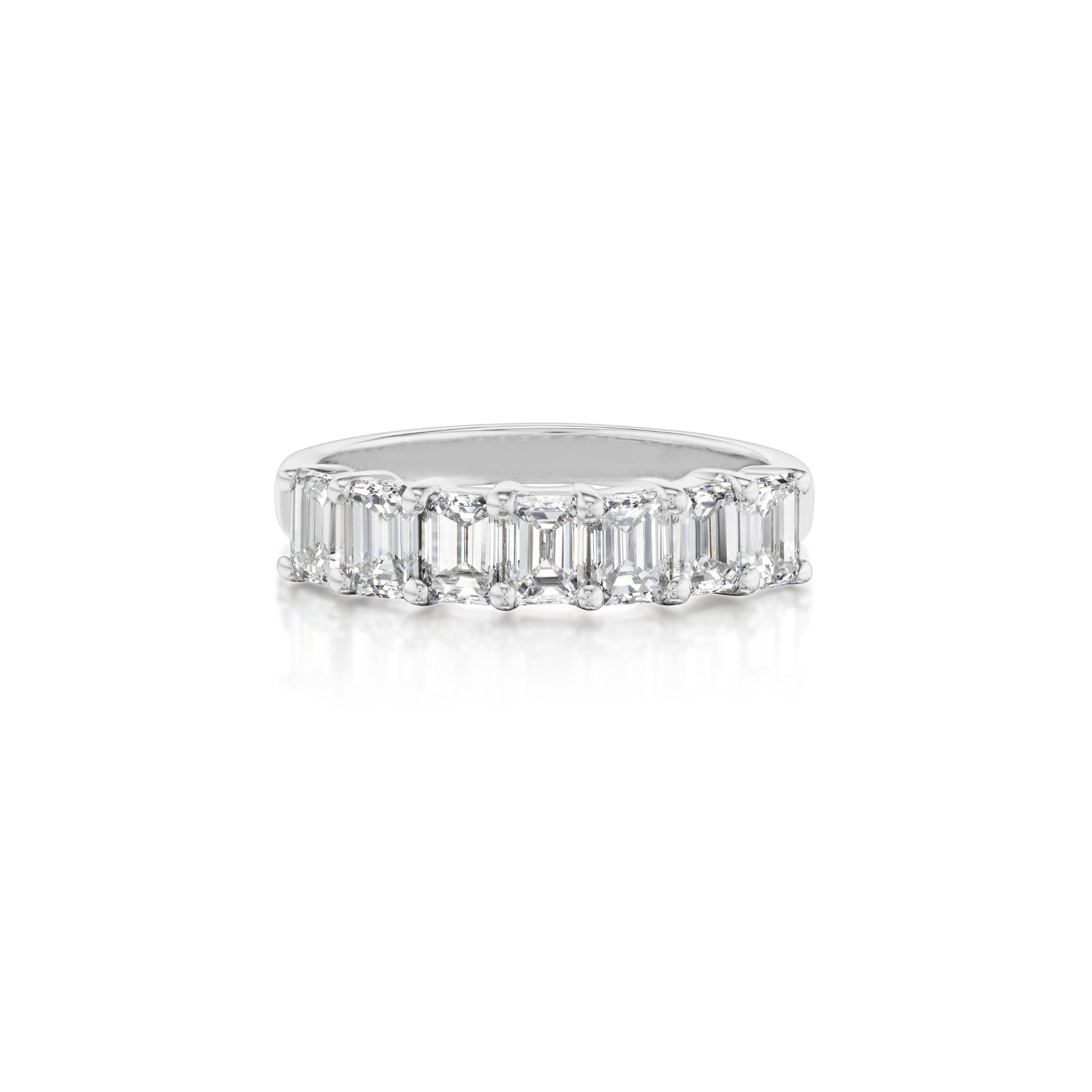Barmakian Emerald Cut Diamond Band