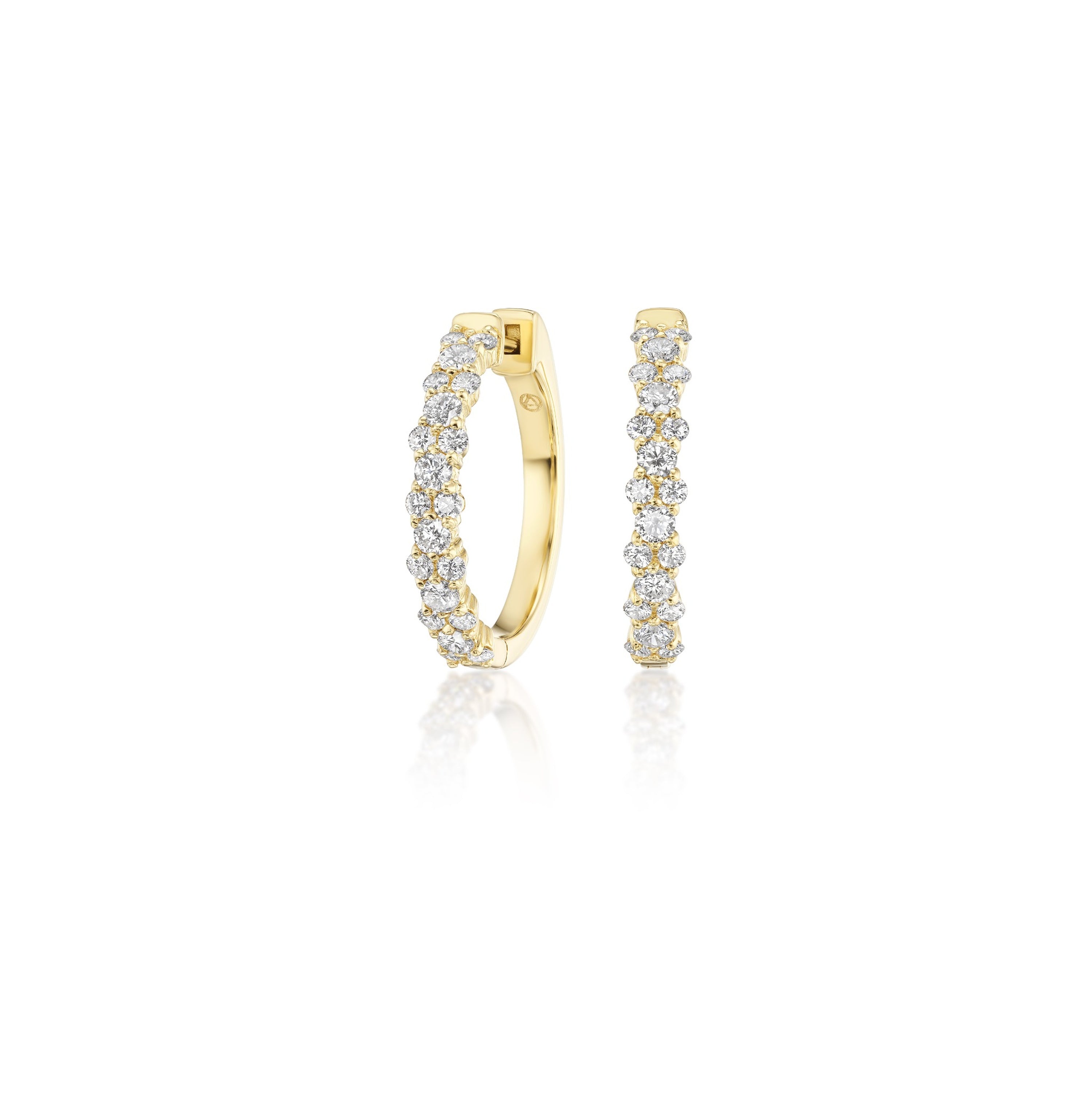 Fancy Diamond Hoop Earrings