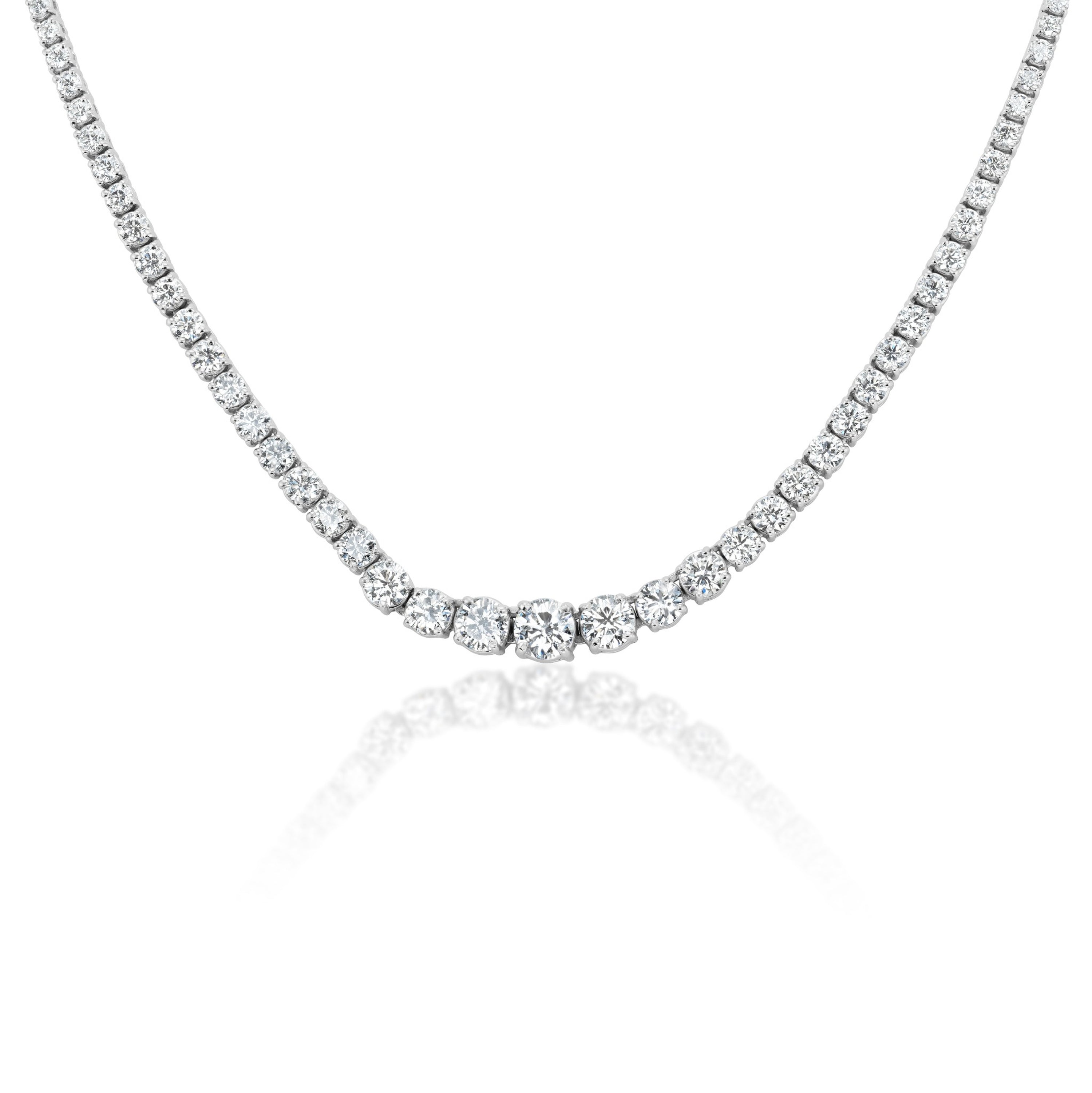 Graduated Diamond Tennis Necklace