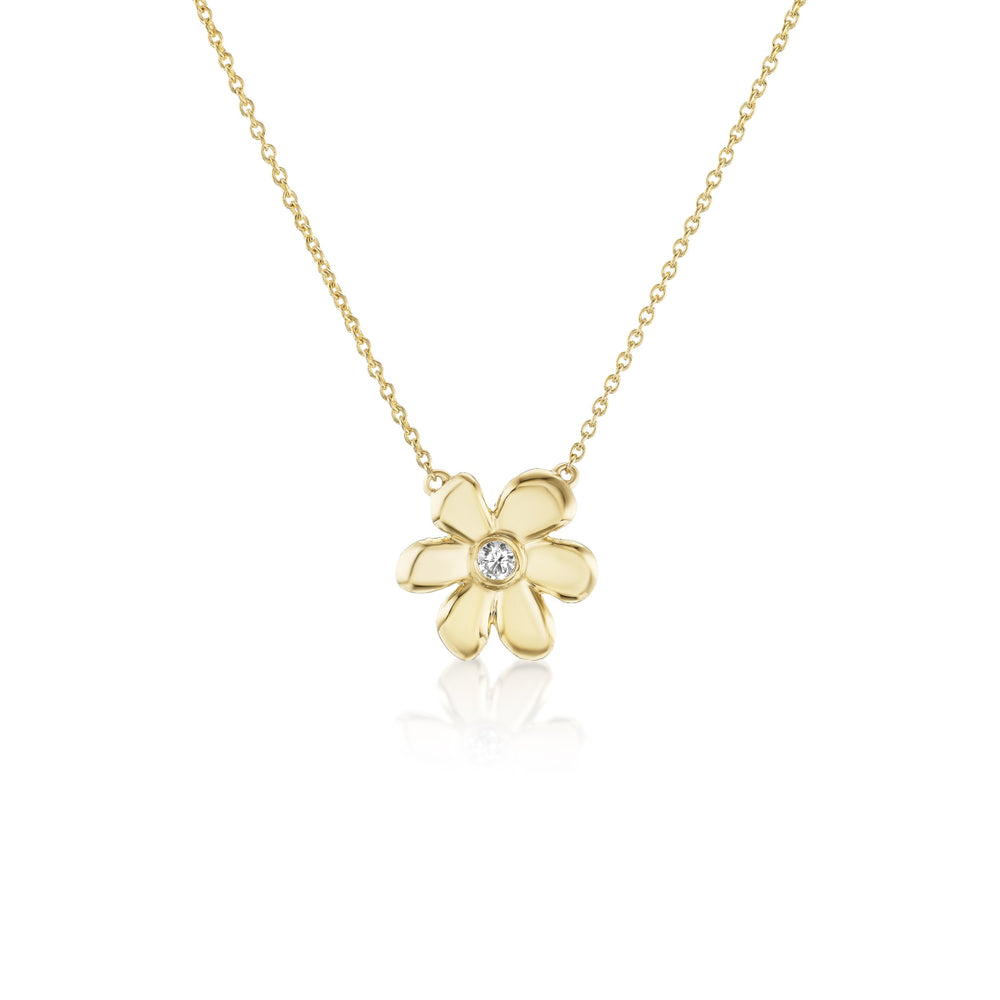 Diamond Flower Pendant