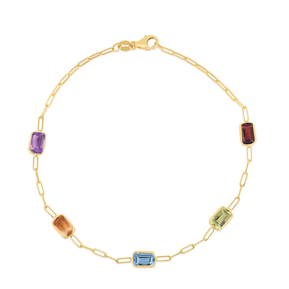 Multi Color Semi-Precious Bracelet