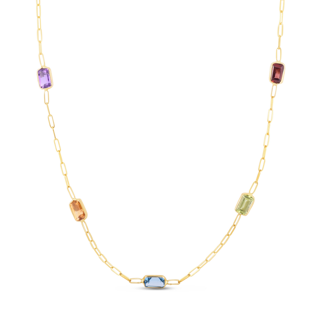 Multi Color Semi-Precious Necklace