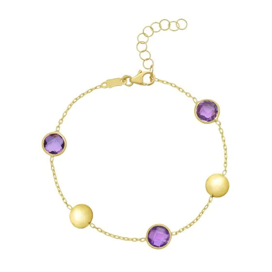 Amethyst Pebble Bracelet