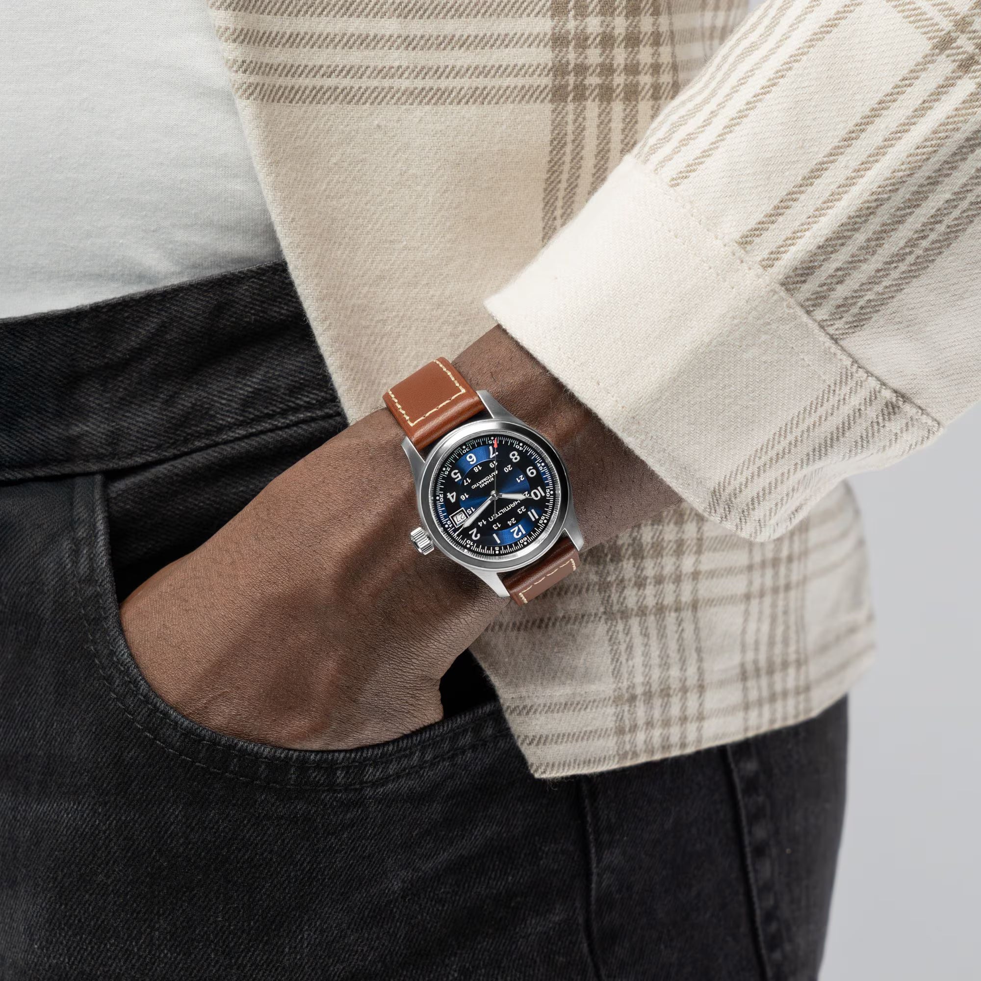 Khaki Field Auto 38mm