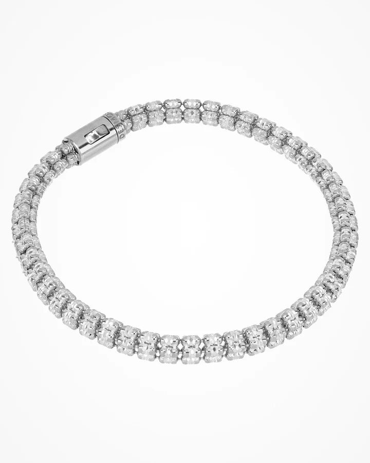 Infinity Round Silver Bracelet
