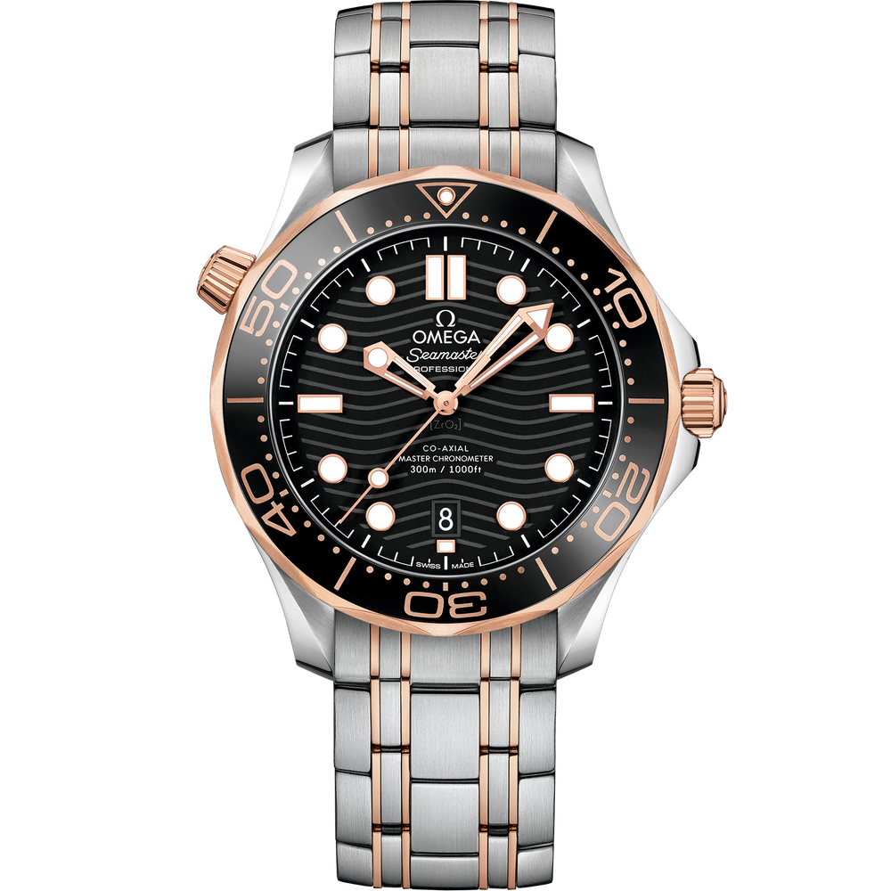 Omega Seamaster Diver 300M 42 mm steel - Sedna™ gold on steel - Sedna™ gold