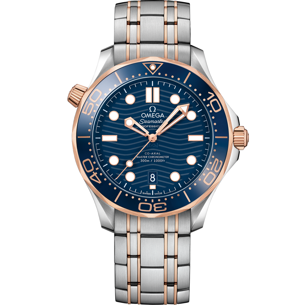 Omega Seamaster Diver 300M 42 mm steel - Sedna™ gold on steel - Sedna™ gold