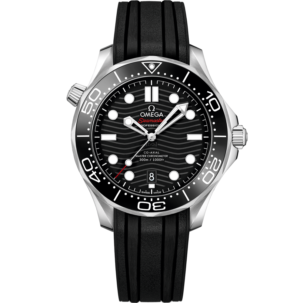 Omega Seamaster Diver 300M 42 mm steel on rubber strap