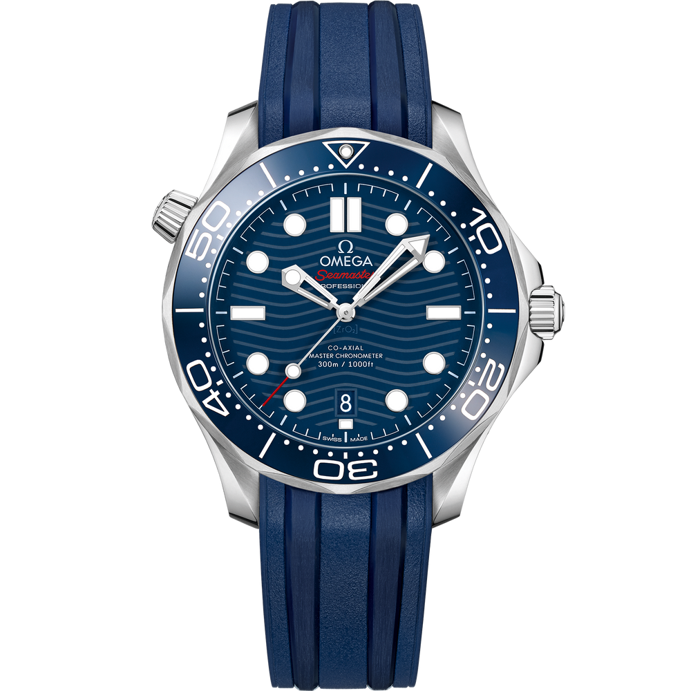 Omega Seamaster Diver 300M 42 mm steel on rubber strap