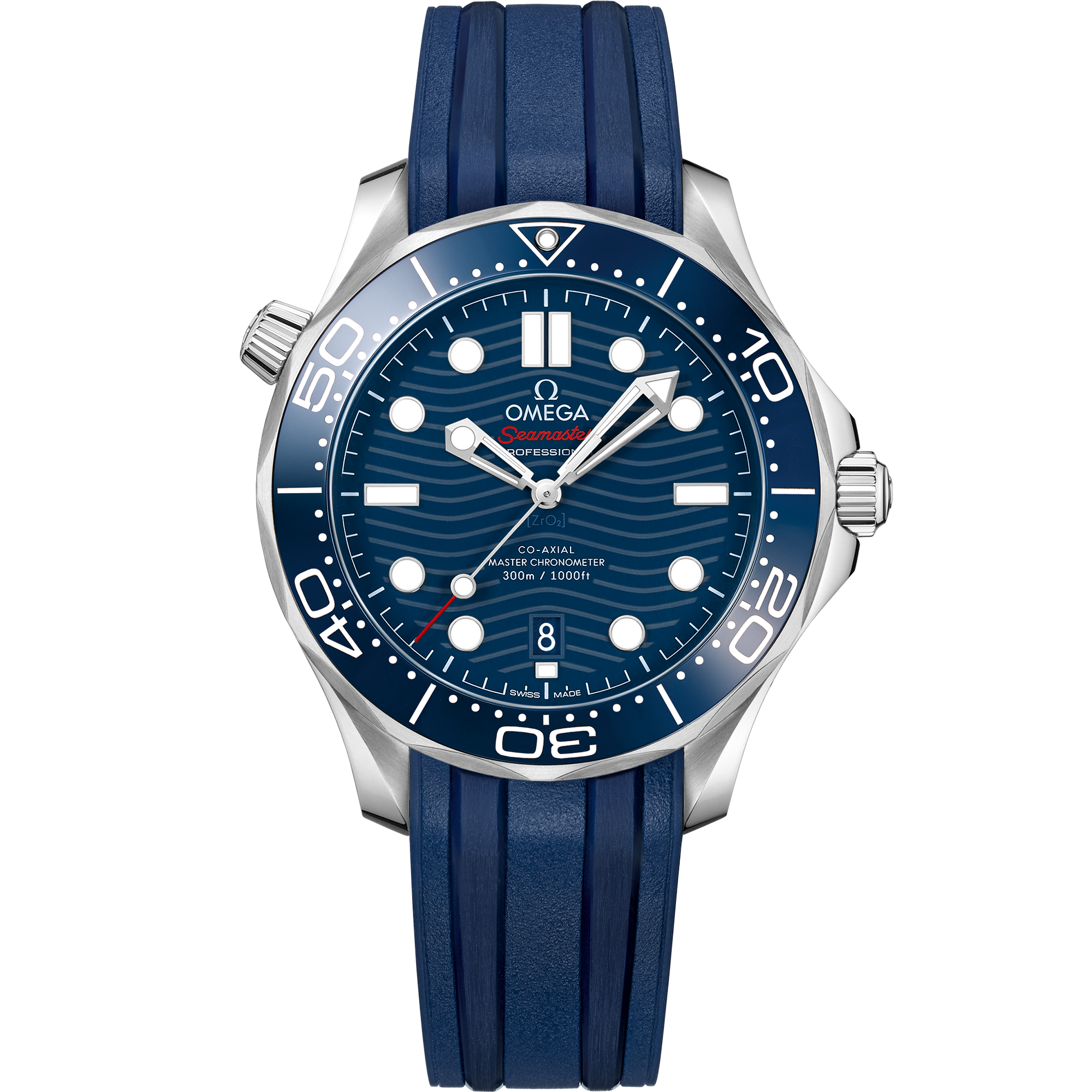 Omega Seamaster Diver 300M 42mm steel on rubber strap